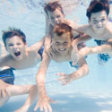 Boys swimming